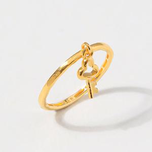 24K 순금 반지 슬림 클로버 열쇠 딸랑이 1.875g