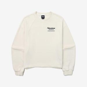 [휠라] TAG가 69,000원 세미 크롭 스몰 그래픽 맨투맨(FS2POG3152F_SWH)