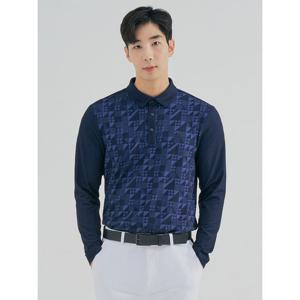 [올포유][올포유] 23FW 남성 기하학프린트 카라 티셔츠 AMTYM717