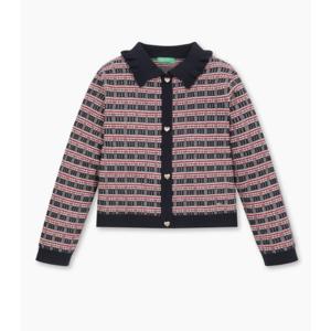 [베네통키즈]25FW-체크 카라 풀오버/QAKP05541