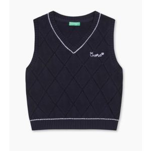 [베네통키즈]25FW-하트 스카시 니트 베스트/QAKP06541