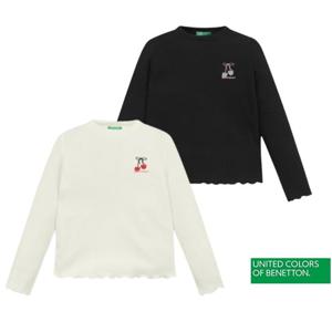 [베네통키즈]25FW 인터록 골지 티셔츠 QATS04541