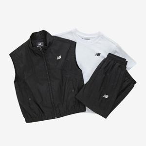 뉴발란스키즈트레이닝세트 PQC NK9YF1211U-19 STREET CREW 조끼 풀집업 3pcs 우븐셋업