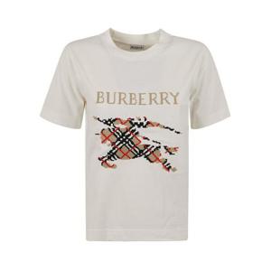 버버리 크로스 스티치 EKD  코튼 여성 반팔티 8110955 B7078 Whi