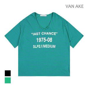 [반에이크]MARIO스트라이프 레터링 반팔 티셔츠_VB39TSM303Z