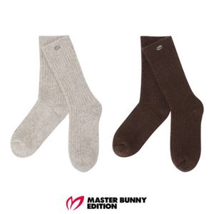 [마스터바니에디션] (421E3SC104) 여성 메탈 심볼 울 니트 중목 양말