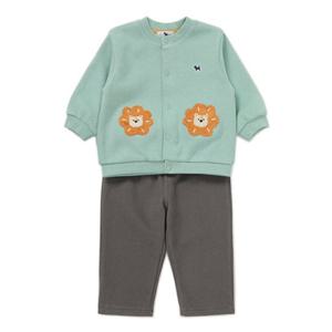 [블루독베이비8] 25FW (MN)라이언 포인트 상하세트 HJ (45C1361004) (BLUEDOG BABY 유아 출산 백일 선물 도