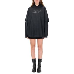 아크네 스튜디오 후드 티셔츠 AI0177900 BLACK DOM