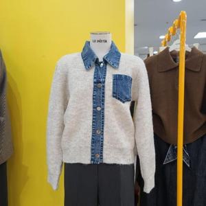 르피타 DP01 데님카라니트셔츠 L254BKTB04