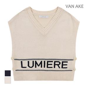 [반에이크][반에이크] 옆단추 레터링 니트베스트_VB3YKVQ302Z (P