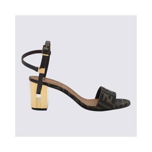 Fendi 샌들 FF ZUCCA 골드톤 힐 60 MM 8X8663AJZFF1D1C TP565363414