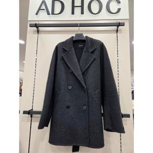 [애드호크]여성 벨티드 칼라넥 더블버튼 숏코트(HBAHC50)