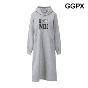 [지지피엑스]아이 러브 후드 기모 롱 원피스 GPBOP014F