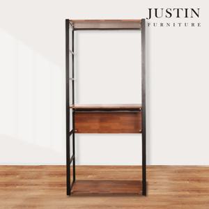 [저스틴퍼니처]로드 멀바우 800 드레스룸 2단 옷장 행거