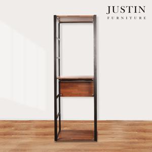 [저스틴퍼니처]로드 멀바우 600 드레스룸 2단 옷장 행거