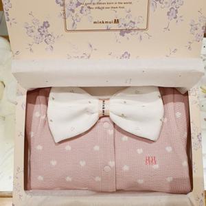 [밍크뮤]SC선물포장+손수건(PH)하트JQD내의 (35C7005409)신생아 백일돌선물 상하내의 A