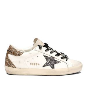 골든구스 슈퍼스타 글리터 디테일 가죽 스니커즈 GWF00102F0053