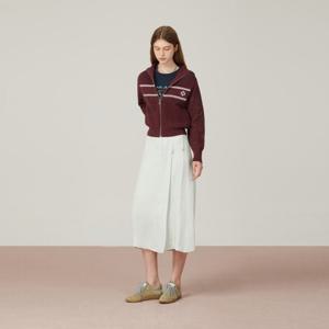 [듀엘]와이드 카라 자카드 집업 가디건  D253KSL010