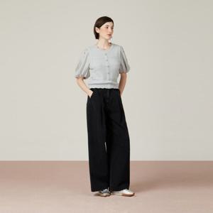 [듀엘]볼륨 슬리브 니트 블라우스 D253MSC021