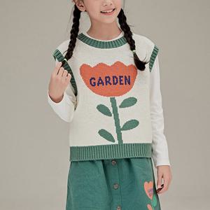 [스파오][키즈] 플라워 스웨터 베스트 (SPKVC49KG2-T)