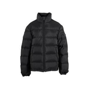 프라다 리나일론 삼각 로고 봄버 패딩 블랙 남성 SGY091 160O F0002