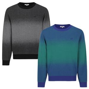 [양말증정]남성 그라데이션 자수 포인트 니트 (411D3SR307)