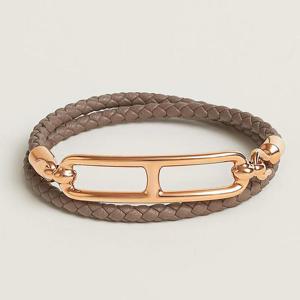 에르메스 롤리스 가죽 여성 팔찌 에토프 H071727FO18