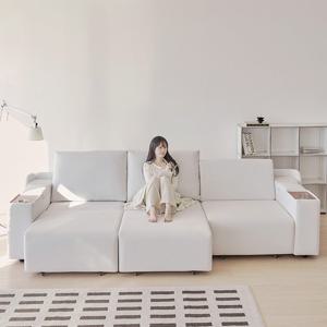 포스트모던 산드로 모션 전동 슬라이드 무빙 패브릭 4인 쇼파