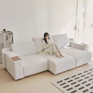 포스트모던 알렉 전동 모션 슬라이딩 패브릭 무빙 4인용 소파