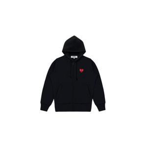 Play Comme des Garcons플레이 꼼데가르송 레드 하트 후드 집업 블랙 AX-T172-051-1