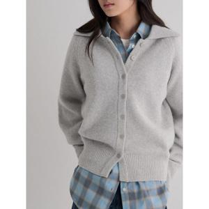 (35615ACM42) [에잇세컨즈] 칼라 카디건  라이트 그레이