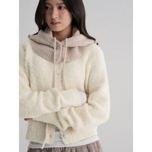 (35615ACM10) [에잇세컨즈] 부클 라운드넥 카디건  아이보리