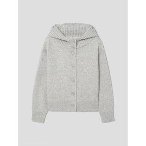 (35615ASME2) [에잇세컨즈] 하이넥 후드 카디건  라이트 그레이