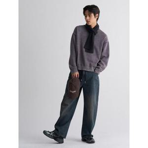 (456Z51SC1U) [에잇세컨즈] 가먼트다잉 니트 풀오버  퍼플