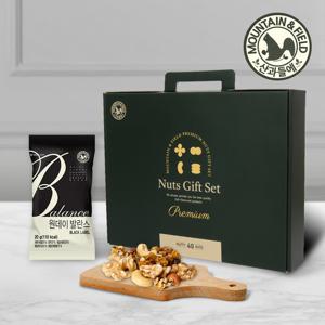 [산과들에] 그래놀라 하루견과 원데이발란스블랙 40봉 선물세트 (캐슈넛견과구성)