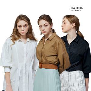 [홈쇼핑인기]샤샤 벌룬 소매 코튼 셔츠 1종