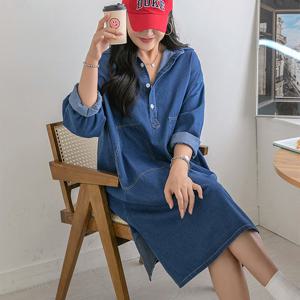 [나크21] (55~120) 박시한핏감 데님 원피스 NK23-O-5