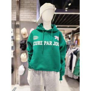 클라이드 엔 FNDTS908F 여성용 레터링 크롭 후드티셔츠