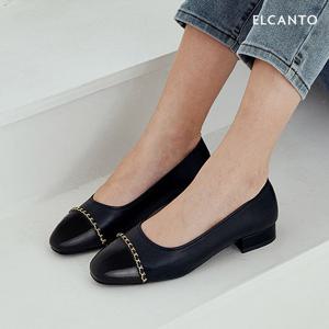 엘칸토 인텐스 여성 체인 투톤 플랫 2cm LCWD04I413
