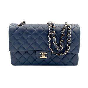 (명품) 샤넬 캐비어 클래식 미듐 네이비 4122401