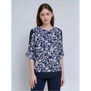 [아날도바시니](아날도바시니) 나염 배색 블라우스(AV07BL03M)