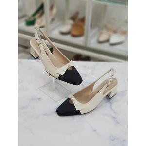 한슈 세이브존07 투톤 스퀘어토 슬링백힐 HS137559la