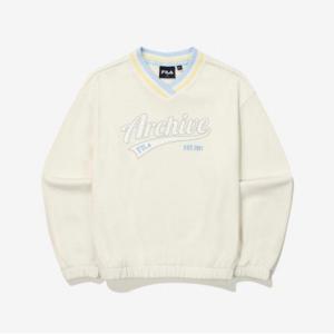 [휠라키즈] 브이넥 변형 맨투맨 (FK2POG3402F_CRM)