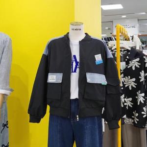 르피타 DP01 데님배색 유니크 항공 점퍼 L243UJP951