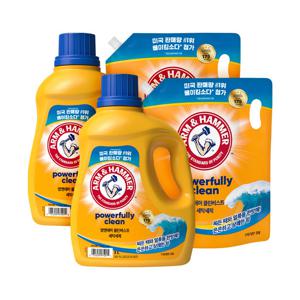 암앤해머 세탁세제 클린버스트 3.0L 용기 2개+1.8L 리필 2개