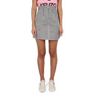 겐조 여성 그레이 프린티드 미니 스커트 FD52DJ269_6J1DM