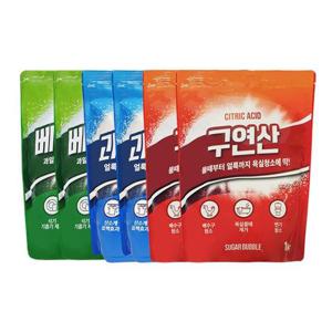 슈가버블 베이킹소다 대용량 2kg x2 + 과탄산소다 1kg x2 + 구연산 1kg x2