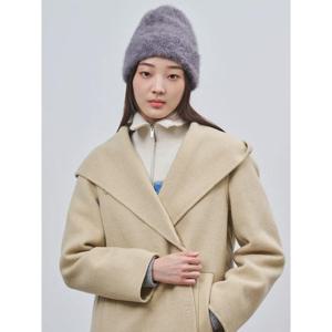 [빈폴레이디스] 핸드메이드 후드 롱 코트 베이지 (BF4X30C05A)