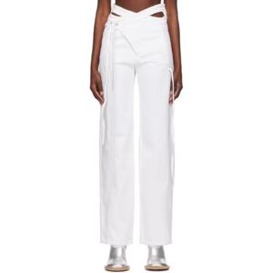 25 FW 오토링거 여성   화이트 데님 진 241016F069007