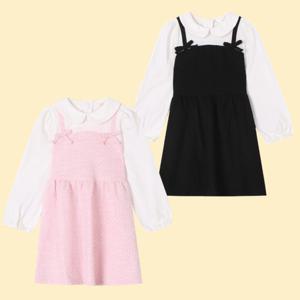 [로엠걸즈(아동)]블라우스 뷔스티에 원피스RGOW2511P